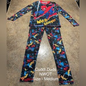 NWOT Boy’s Cuddle Duds Spiderman PJ Set